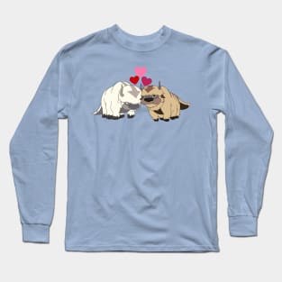 Appa the Flying Bison from Avatar the Last Airbender in Love with Hearts Long Sleeve T-Shirt